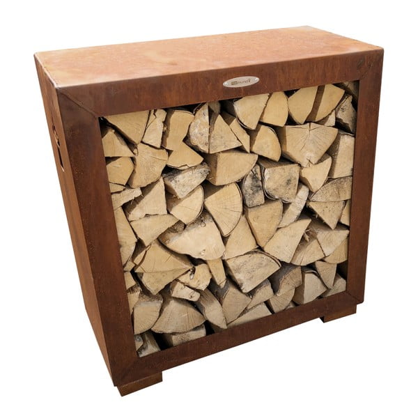 Cutie din oțel pentru depozitarea lemnelor Remundi, lățime 79 cm, maro