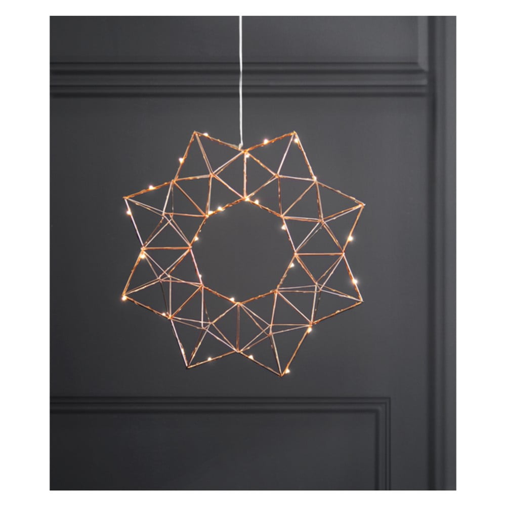Coroniță decorativă suspendată cu LED Star Trading Edge, ø 30 cm, arămiu bonami.ro