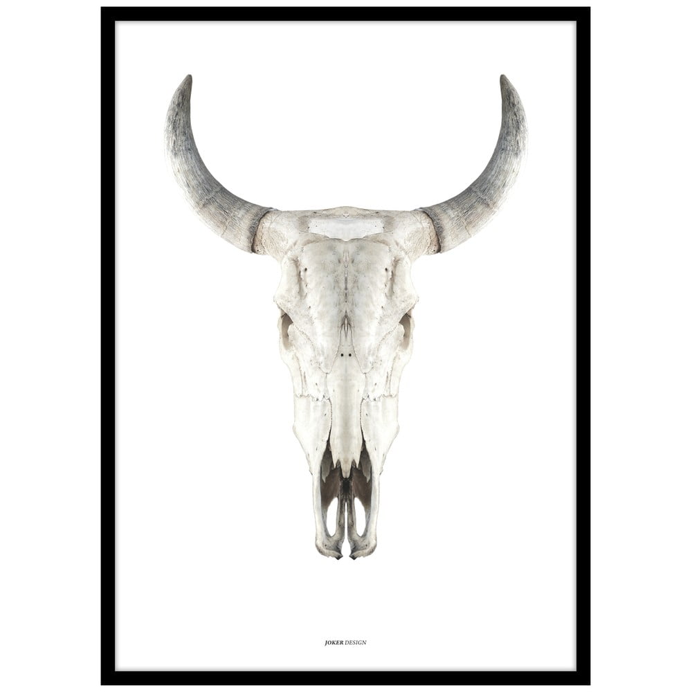 Poster cu ramă 50x70 cm Cow Skull – Malerifabrikken