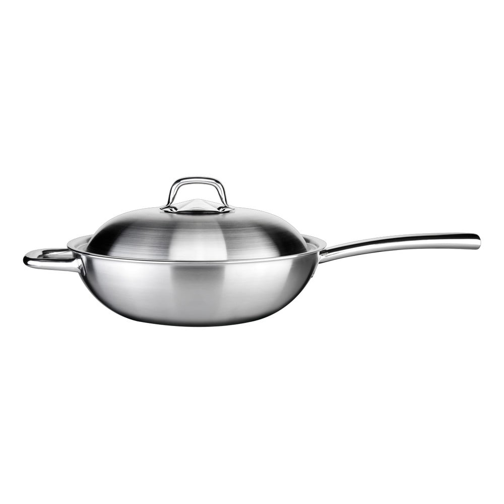 Tigaie cu capac de tip wok din oțel inoxidabil ø 32 cm president – tescoma
