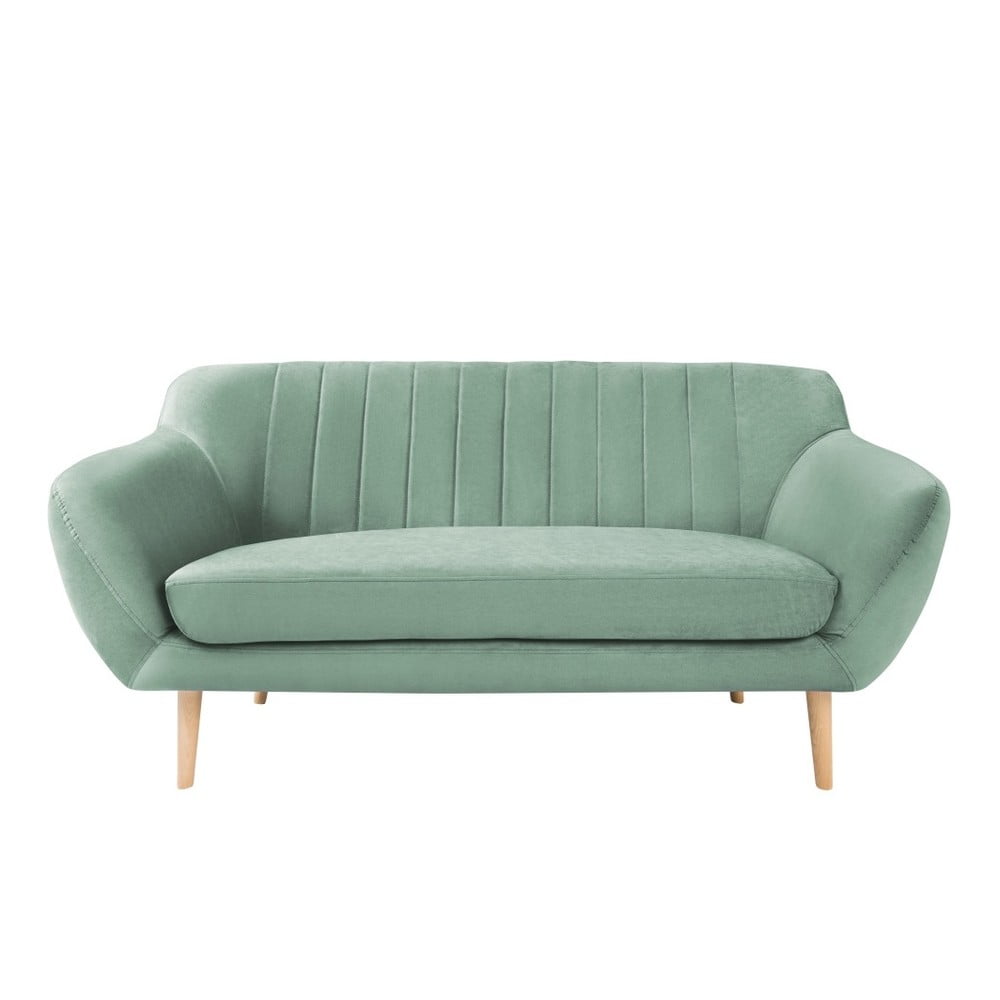 Canapea cu tapițerie din catifea Mazzini Sofas Sardaigne, 158 cm, verde mentol bonami.ro imagine model 2022