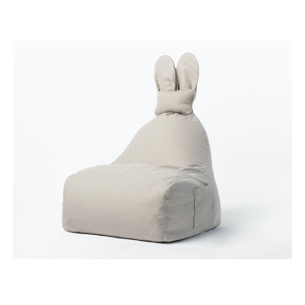 Fotoliu sac pentru copii the brooklyn kids funny bunny, bej