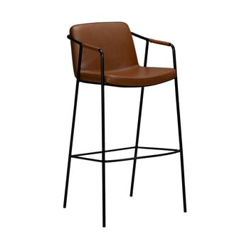 Scaun bar cu husă imitație piele dan-form denmark boto, maro, înălțime 105 cm