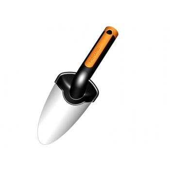 Lopățică de grădinărit din oțel fiskars premium, negru