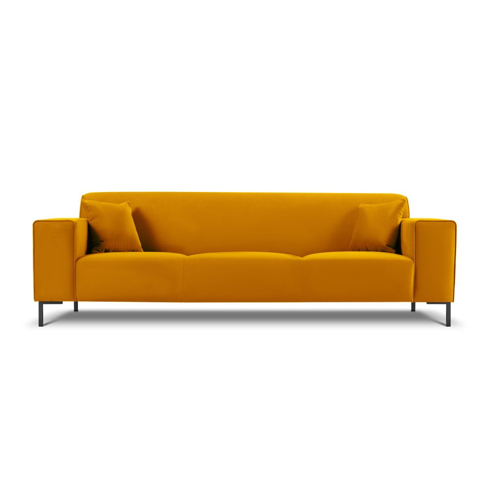 Canapea din catifea cosmopolitan design siena, galben