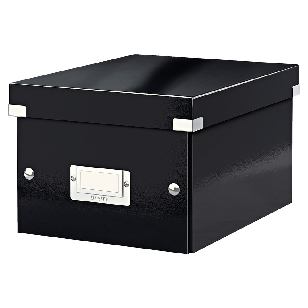  Cutie de depozitare din carton cu capac neagră Click&Store - Leitz 