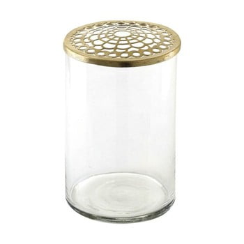 Vază din sticlă A Simple Mess Kassandra Brass, ⌀ 10 cm