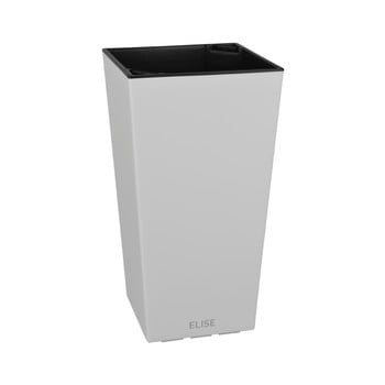 Ghiveci de flori adecvat interior / exterior gardenico elise, înălțime 26 cm, alb mat
