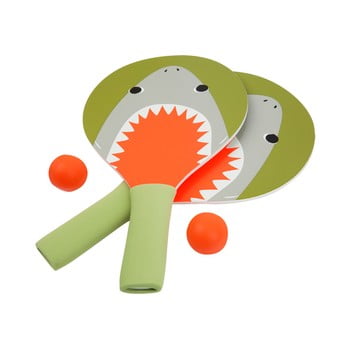 Set 2 palete și minge pentru plajă sunnylife shark attack