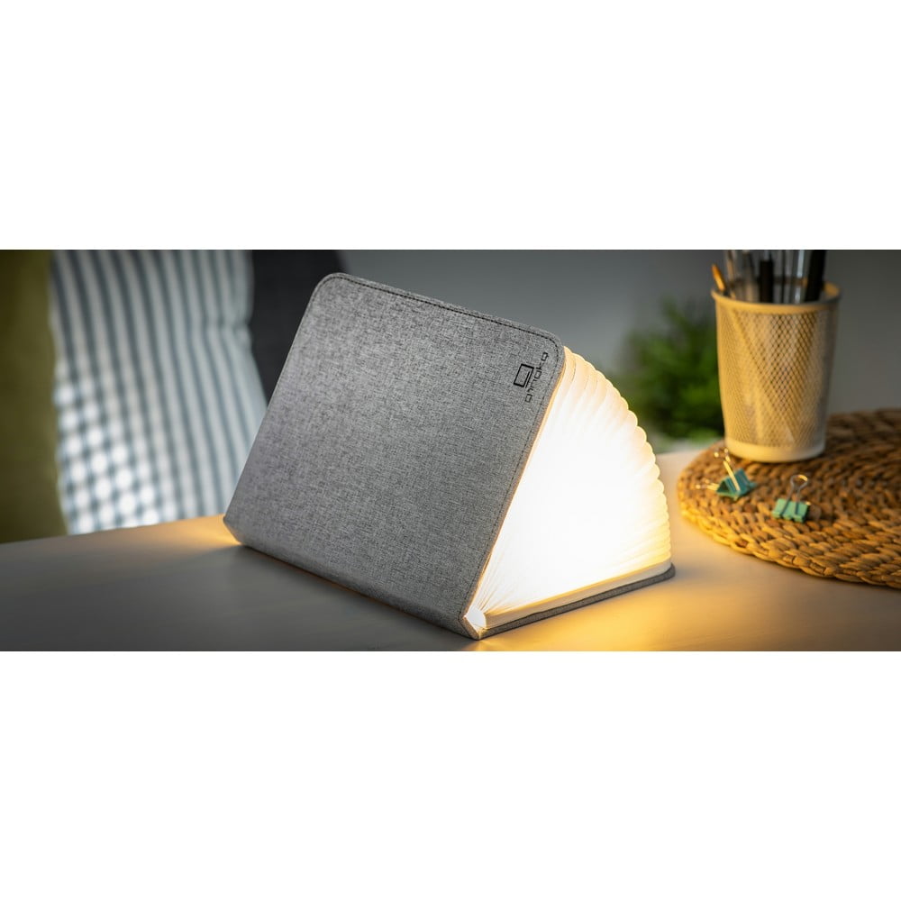 Poza Veioza de birou cu LED Ginko Booklight Large, forma de carte, gri