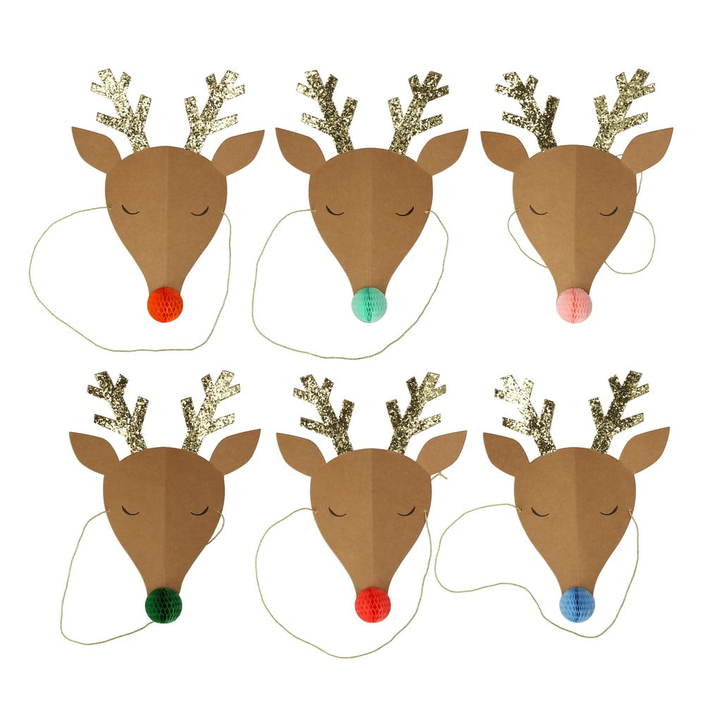  Pălării de petrecere în set de 6 Reindeer - Meri Meri 