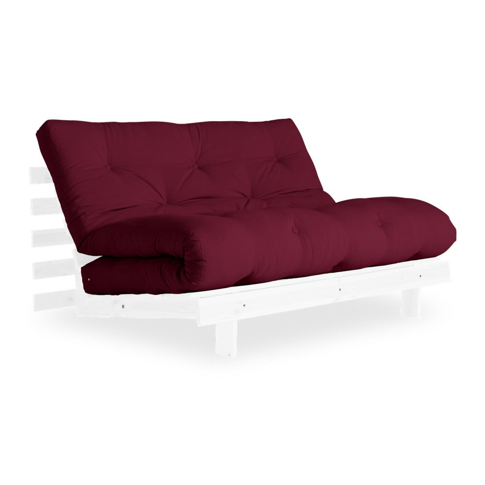 Canapea variabilă Karup Design Roots White/Bordeaux