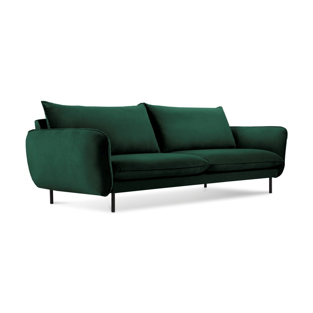 Canapea țesătură catifea Cosmopolitan Design Vienna, 230 cm, verde 230 imagine noua