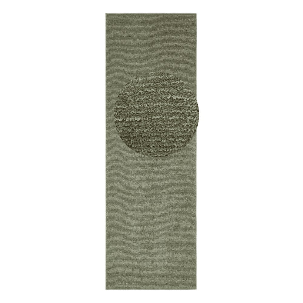 Covor Mint Rugs Supersoft, 80 x 250 cm, verde închis