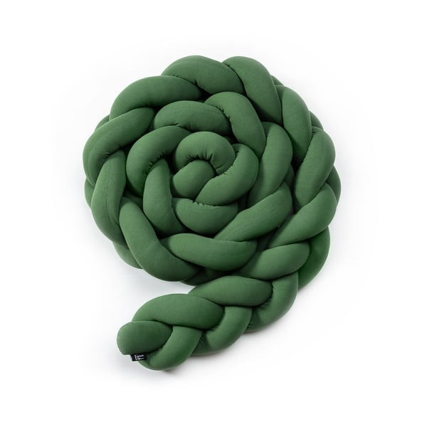 Apărătoare tricotată din bumbac pentru pătuț ESECO, lungime 360 cm, verde