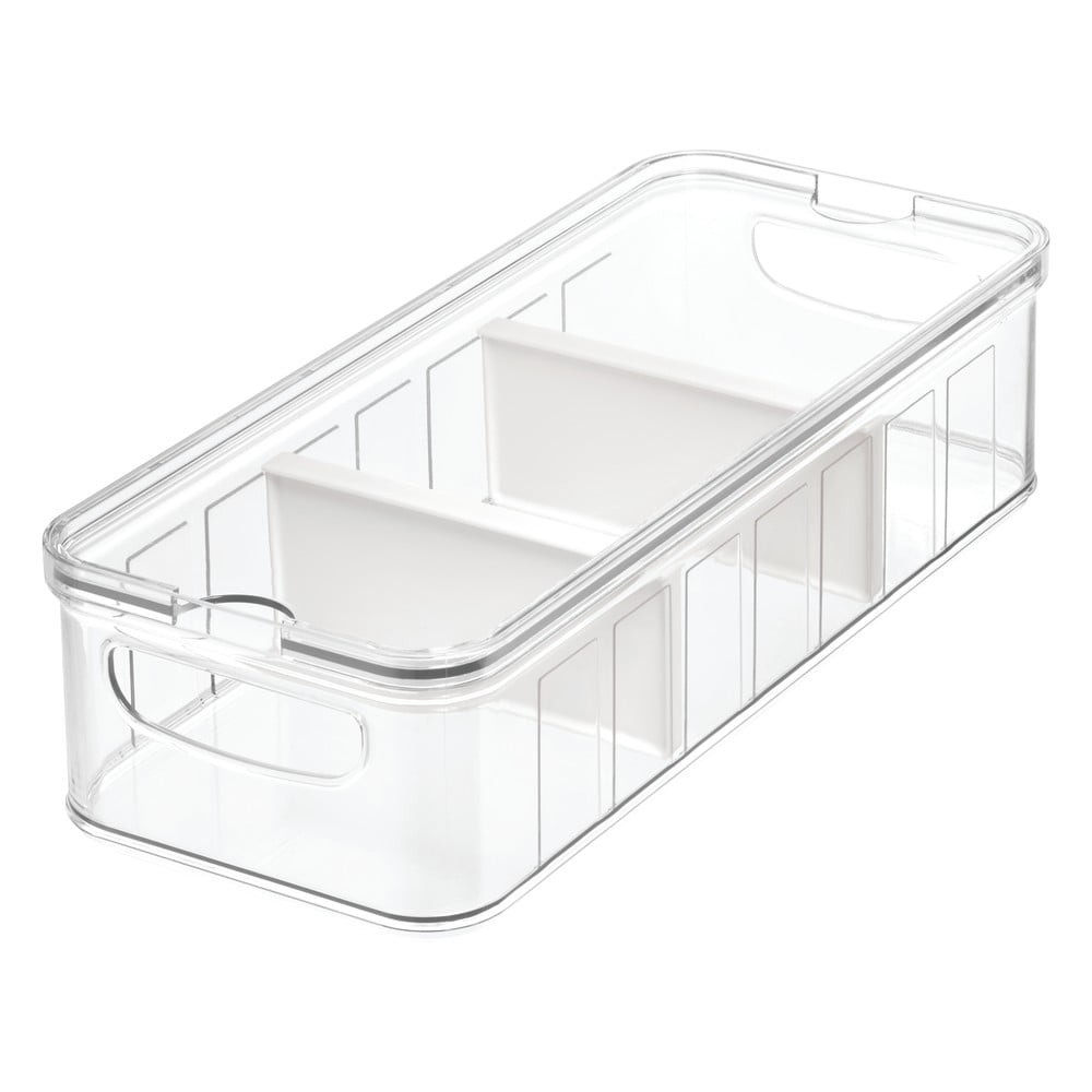 Cutie depozitare transparentă cu capac și 3 compartimente iDesign, 38 x 16 cm bonami.ro