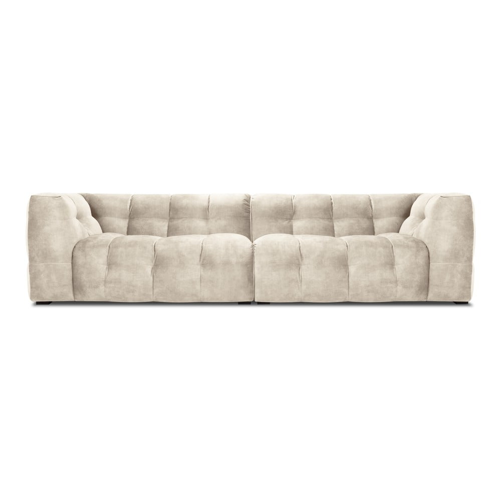 Poza Canapea cu tapiterie din catifea Windsor & Co Sofas Vesta, 280 cm, bej
