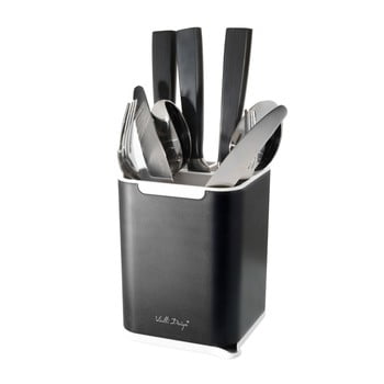 Set suport pentru tacâmuri Vialli Design Cutlery, negru poza bonami.ro