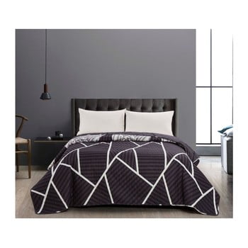 Cuvertură cu 2 fețe decoking catmint, 170 x 210 cm, negru