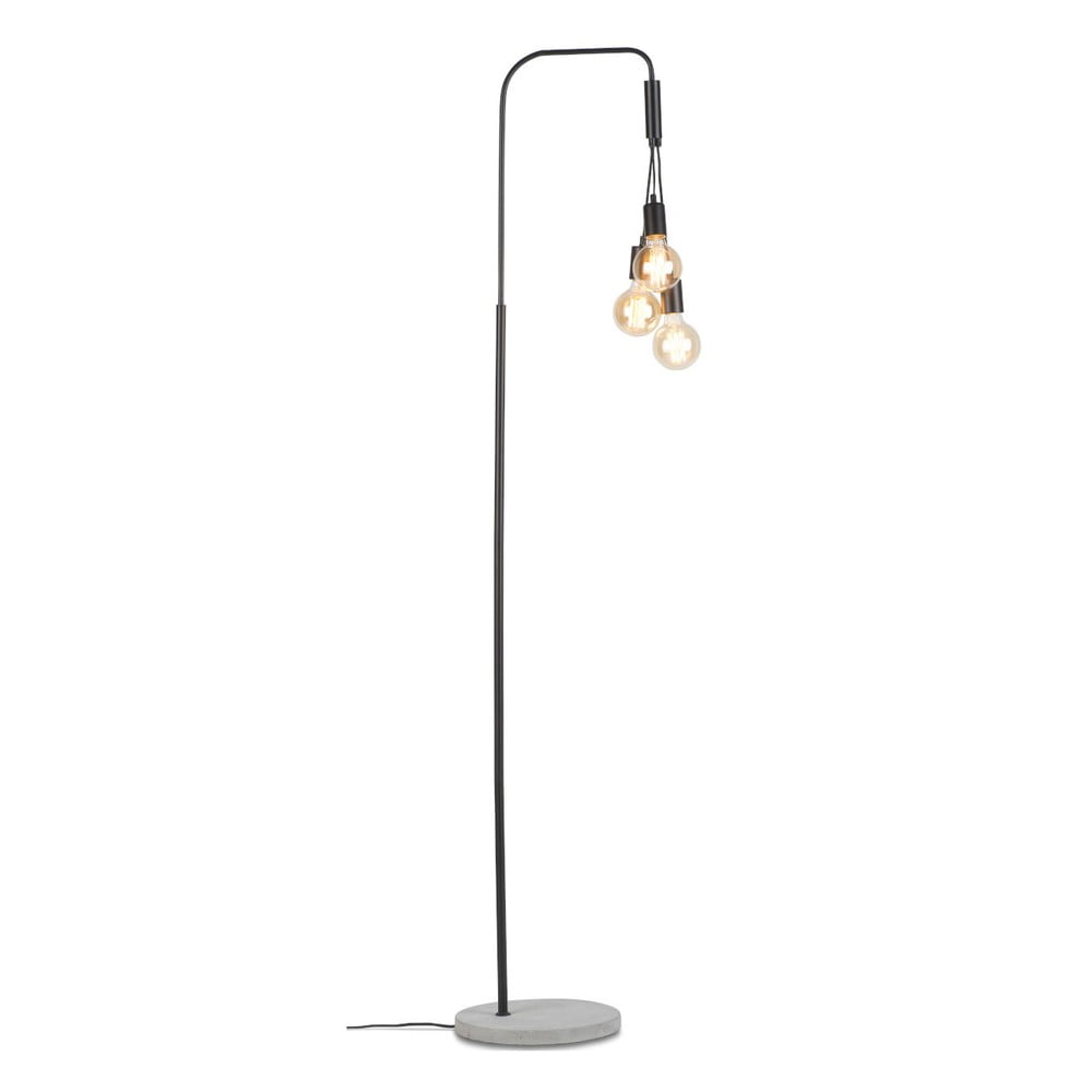 Lampadar negru/gri cu abajur din metal (înălțime 190 cm) Oslo – it\'s about RoMi