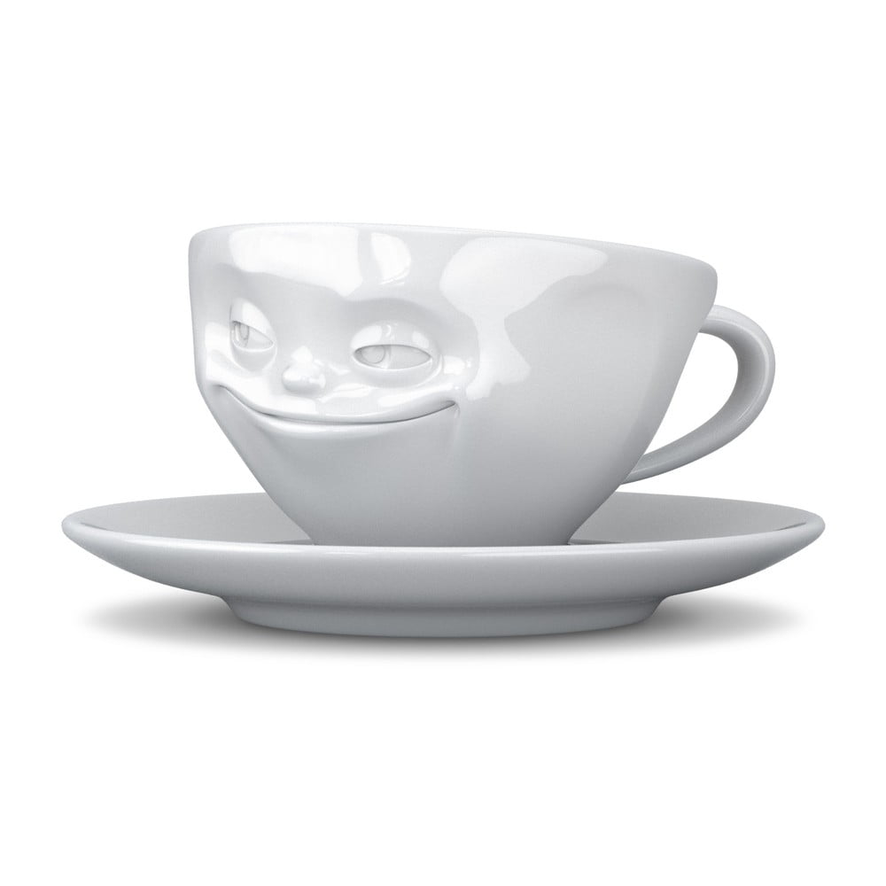 Ceașcă din porțelan pentru cafea 58products Smile, 200 ml, alb bonami.ro