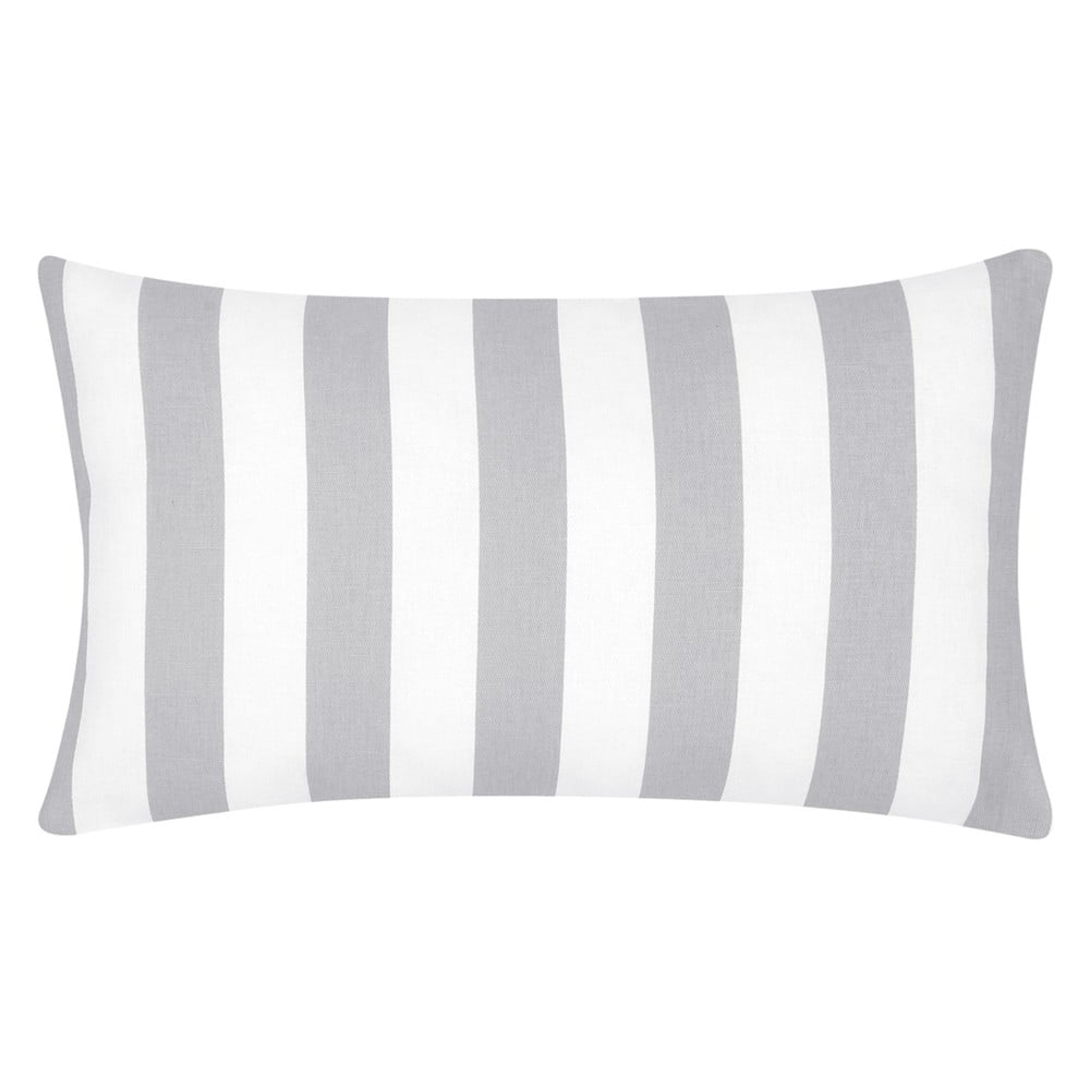 Față de pernă decorativă din bumbac westwing collection, 30 x 50 cm, gri-alb