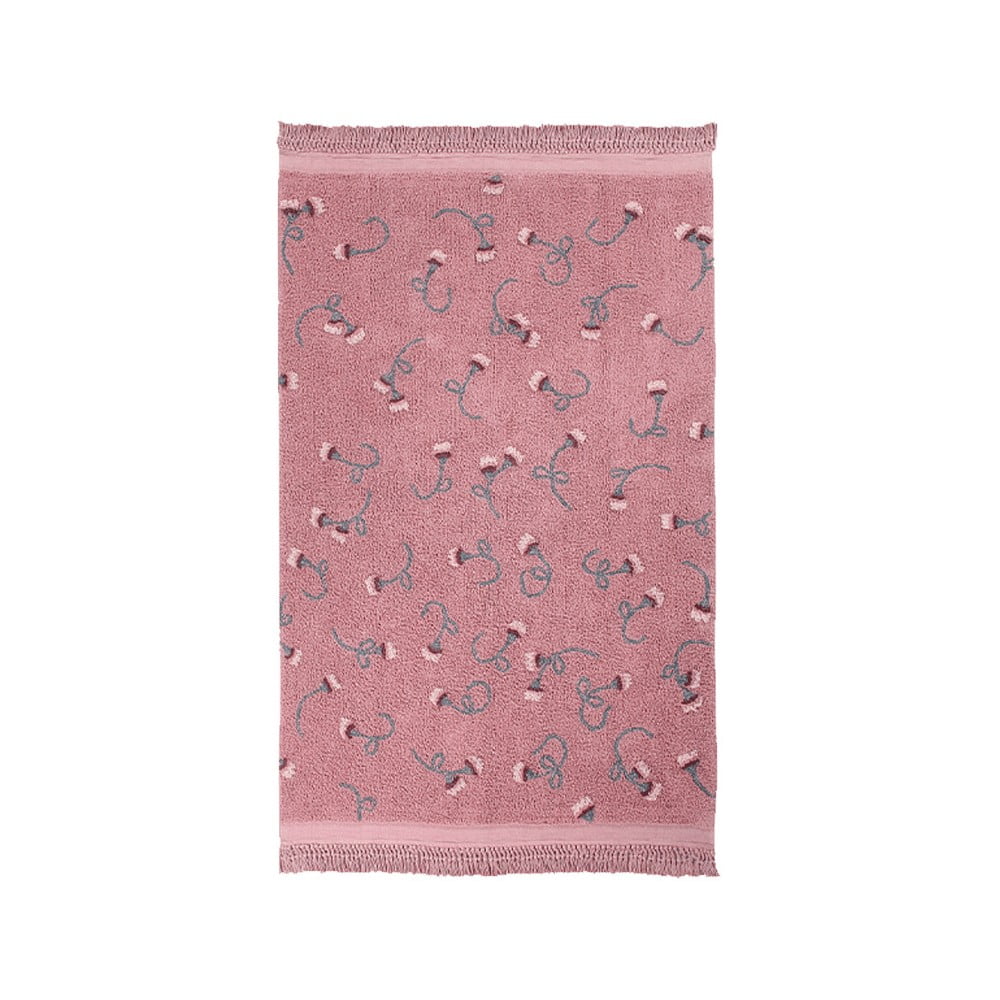 Covor pentru copii roz lavabil/țesut manual din bumbac 140x210 cm English Garden Ash Rose – Lorena Canals