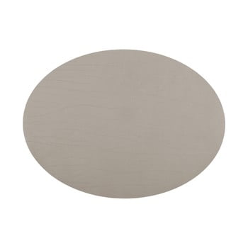 Suport farfurie din piele reciclată ziczac titan, 33 x 45 cm, gri - bej