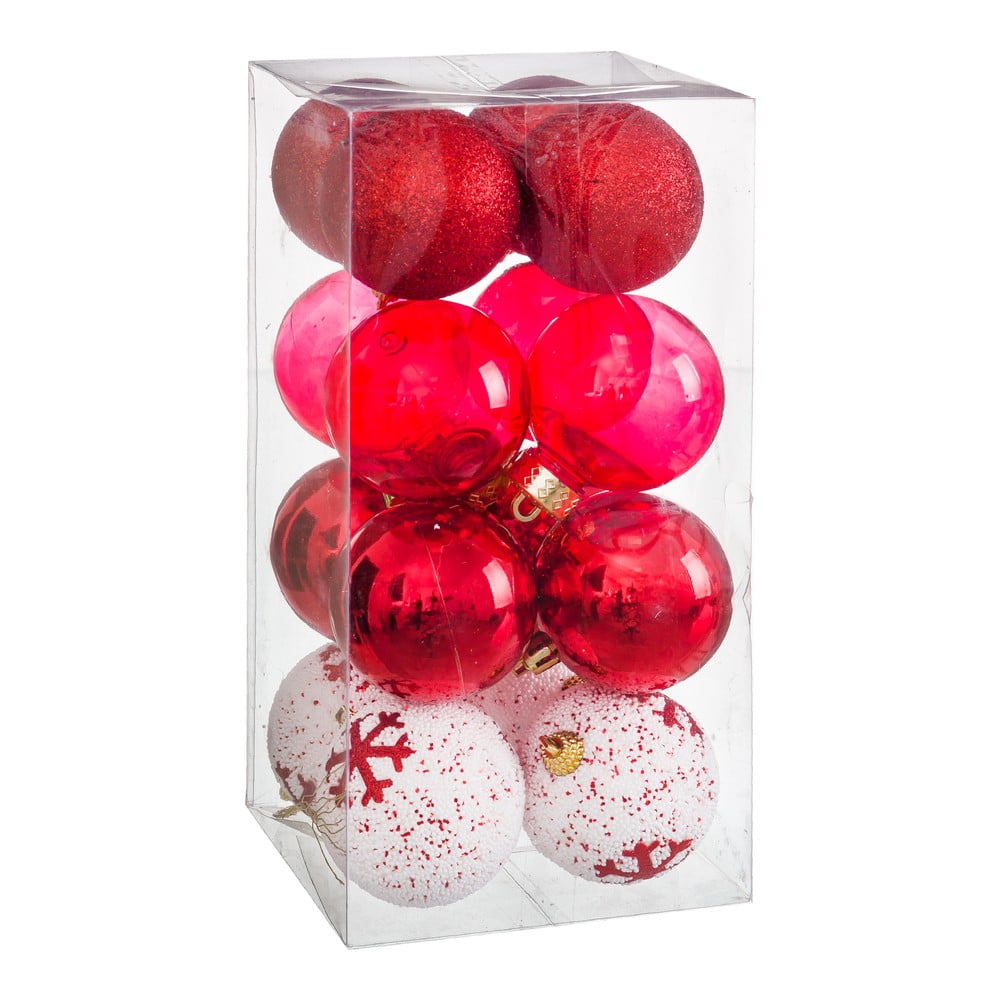Set 16 globuri de Crăciun Unimasa Foam, ø 6 cm, roșu bonami.ro imagine 2022