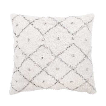 Pernă decorativă din bumbac tiseco home studio dots, 45 x 45 cm, alb - gri