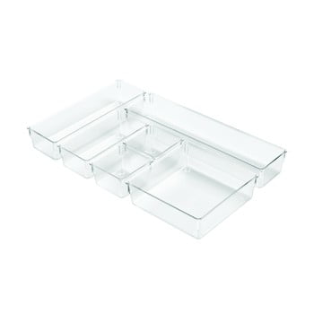 Organizator transparent cu compartimente idesign, 24 x 40,5 cm