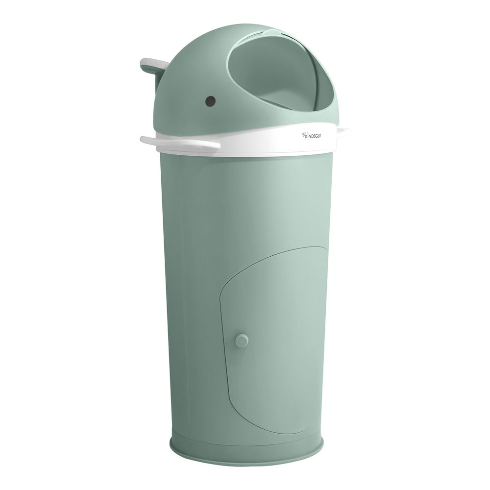 Coș de gunoi verde mentă pentru scutece din plastic 25 l Whale – Kindsgut