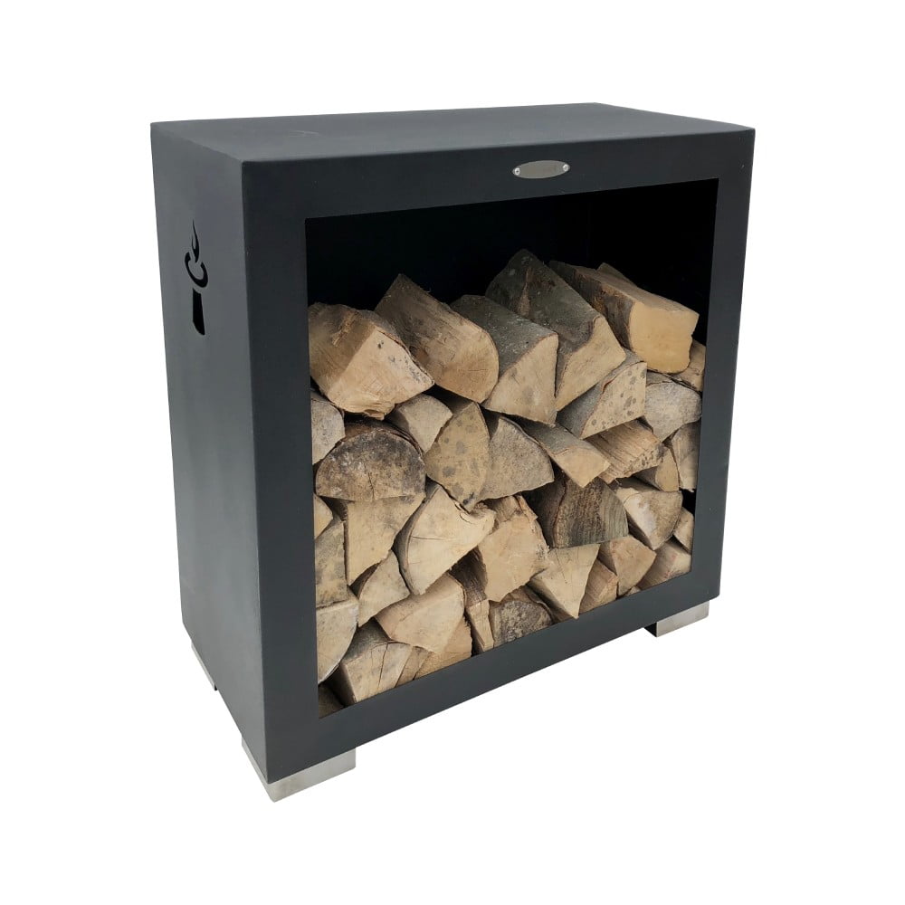 Cutie din oțel pentru depozitarea lemnelor Remundi, lățime 79 cm, negru bonami.ro