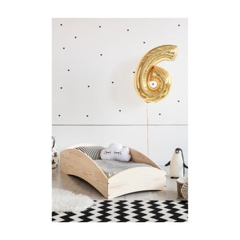Pat din lemn de pin pentru copii adeko box 6, 100 x 200 cm
