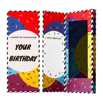 Cutie de cadou pentru șosete ballonet socks happy birthday socks card
