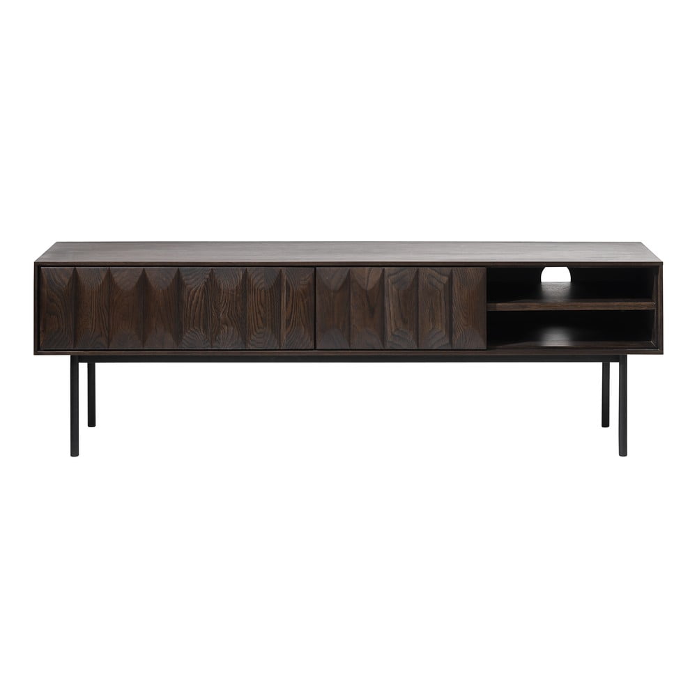 Comodă TV neagră 160x50 cm Latina – Unique Furniture