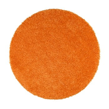 Covor rotund universal aqua liso, ø 100 cm, portocaliu