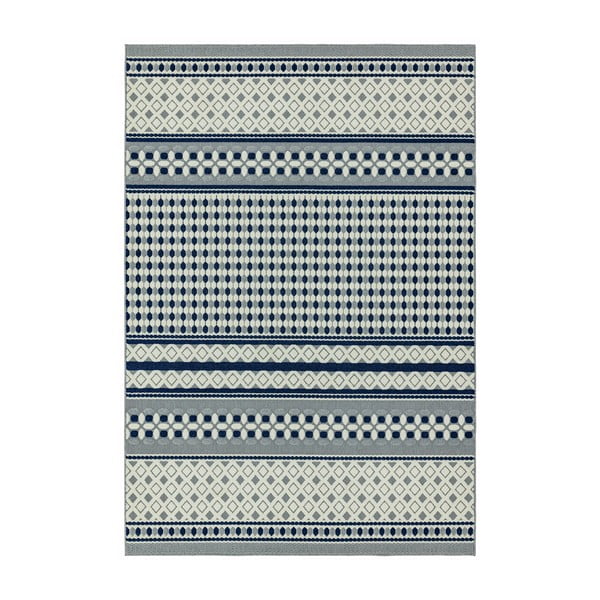 Covor Asiatic Carpets Antibes Geometric, 80 x 150 cm, albastru-alb
