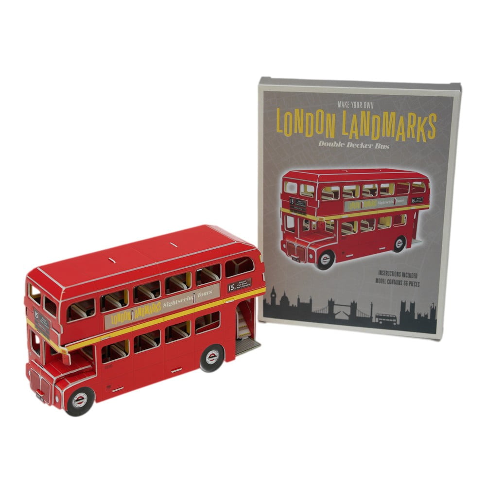 Puzzle cu autobuz londonez din carton Rex London Routemaster