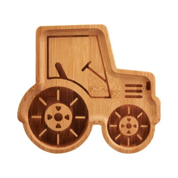 Farfurie din bambus pentru copii sass & belle farmyard friends tractor