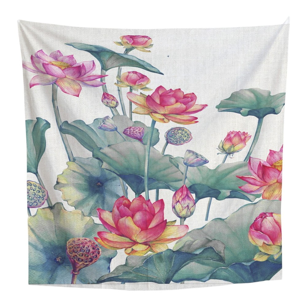 Tapiserie 140x140 cm Pink Flowers – Really Nice Things