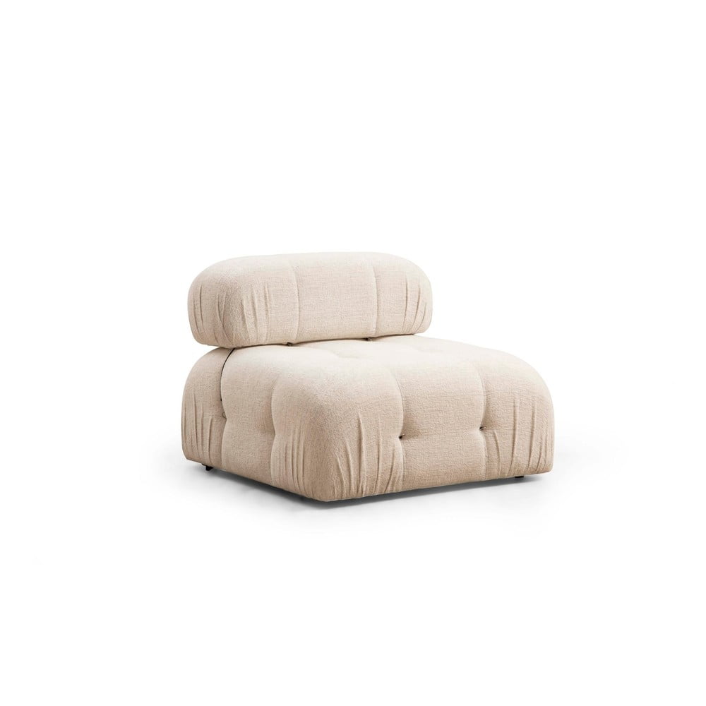 Modul pentru canapea () crem cu tapițerie din stofă bouclé Bubble – Balcab Home