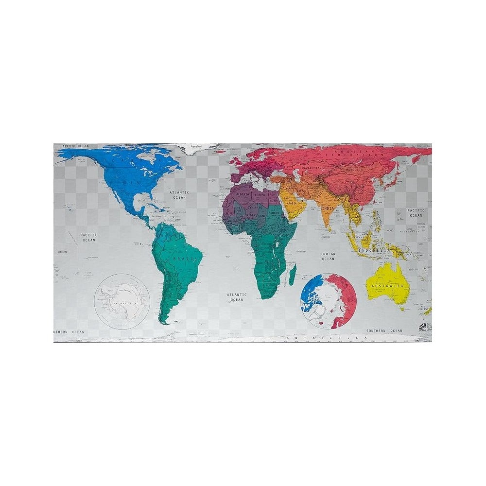 Harta lumii în husă transparentă Future World Map, 101 x 58 cm