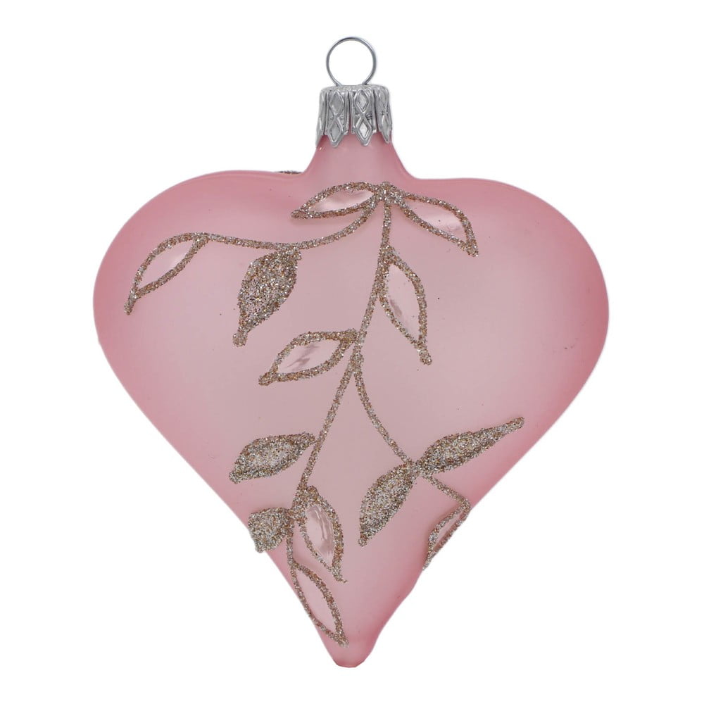  Ornamente de Crăciun 3 buc. din sticlă Heart – Ego Dekor 