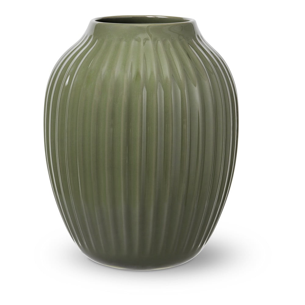 Vază din gresie Kähler Design, înălțime 25,5 cm, verde închis bonami.ro pret redus