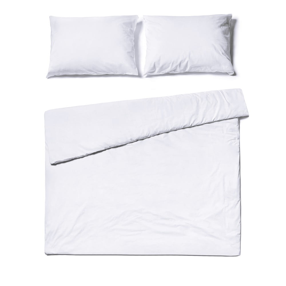Lenjerie pentru pat dublu din bumbac Bonami Selection, 200 x 220 cm, alb