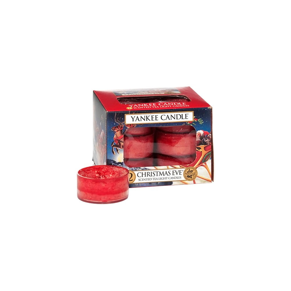 Set 12 lumânări parfumate Yankee Candle Christmas Eve, timp de ardere 4 h