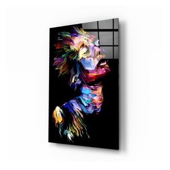 Tablou din sticlă insigne effect woman, 46 x 72 cm