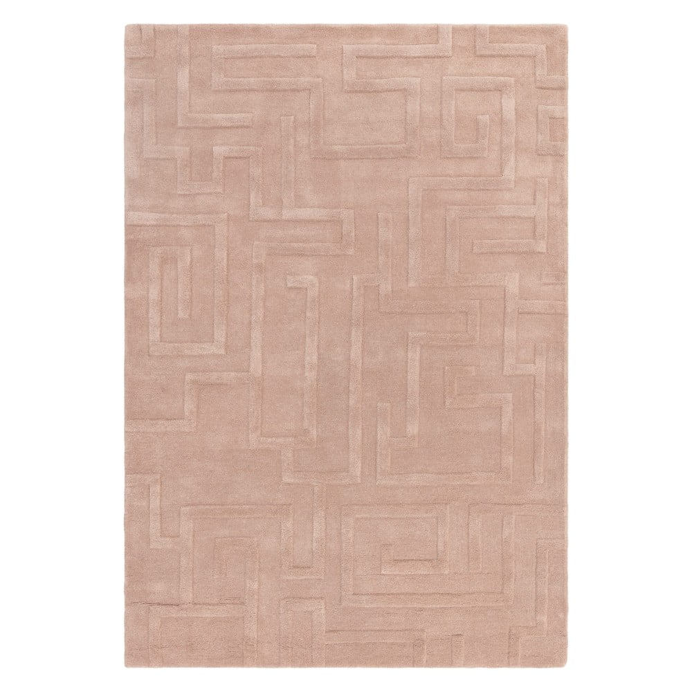 Covor roz deschis din lână 160x230 cm Maze – Asiatic Carpets