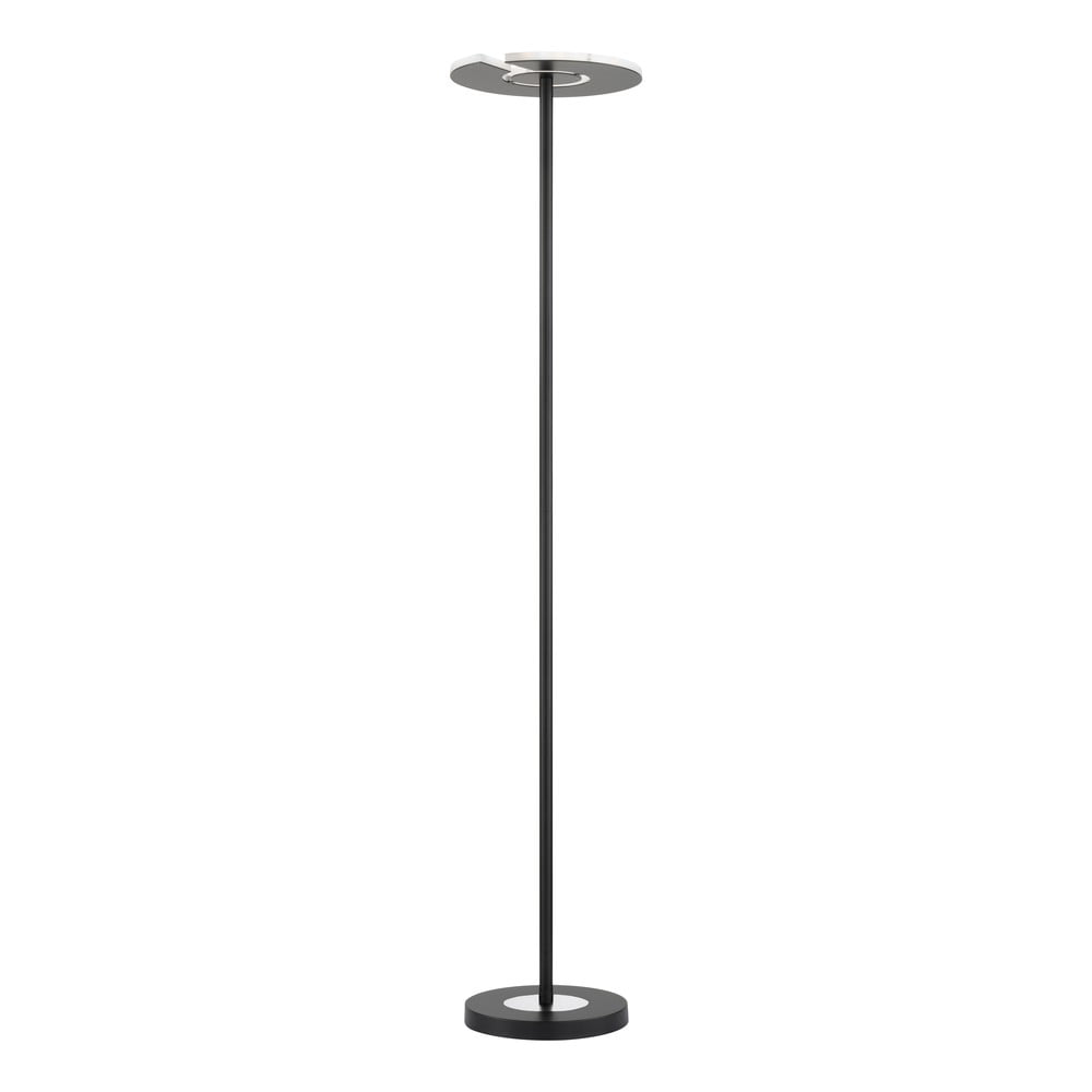 Lampadar negru LED cu intensitate reglabilă cu abajur din sticlă (înălțime 180 cm) Dent – Fischer & Honsel